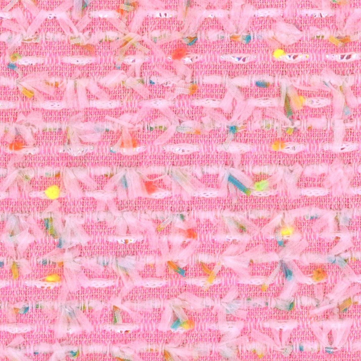 VV31576 - Bright Pink White and Multi Textured Fabric with Neon