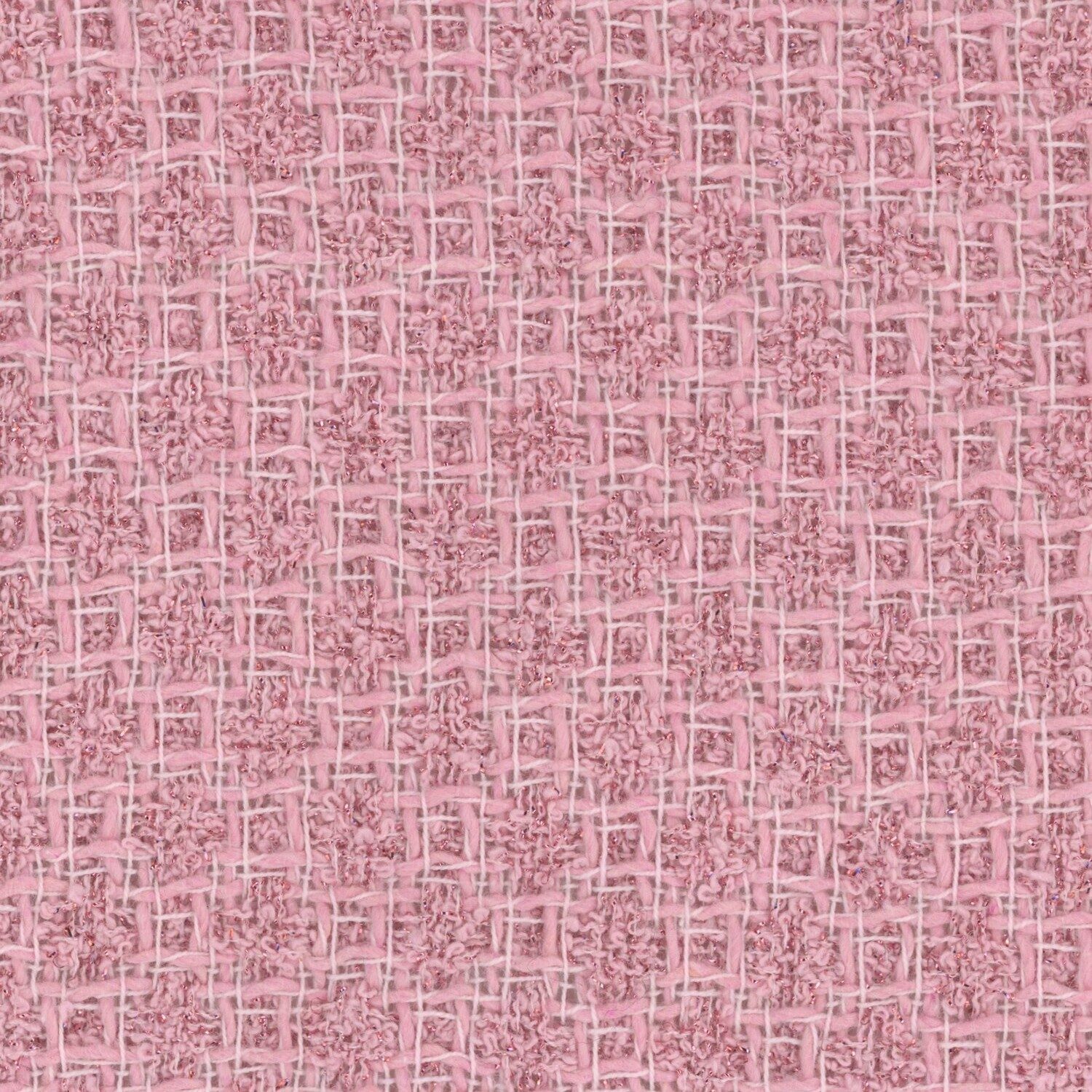 Light Metallic Pink and White Honeycomb Tweed - Linton Tweeds (US)