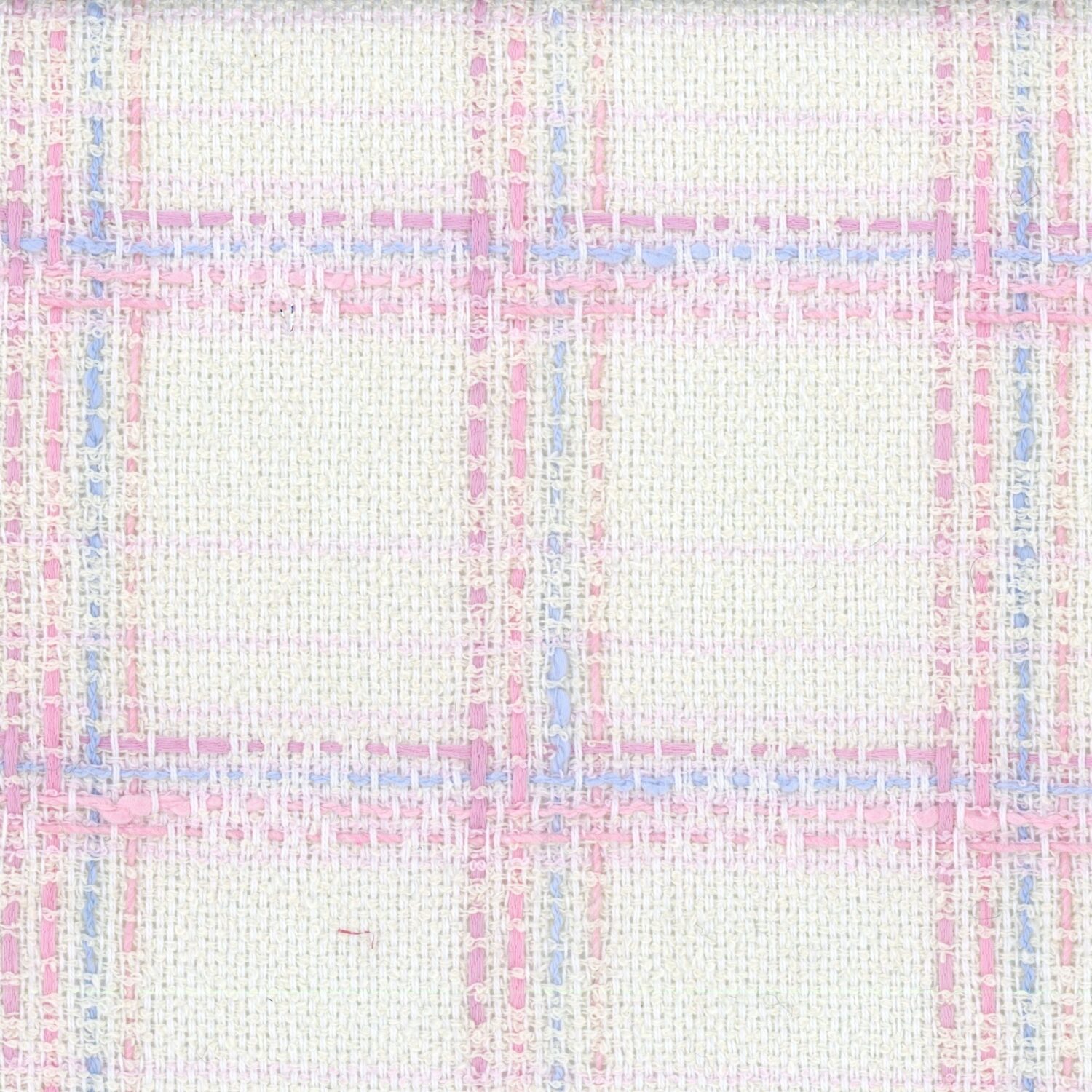 A pale pink check with darker pink and lavender stripes.