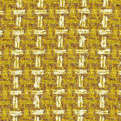 Metallic gold and yellow tweed.