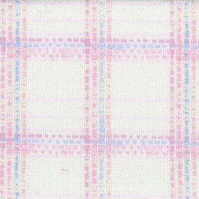 A pale pink check with darker pink and lavender stripes.